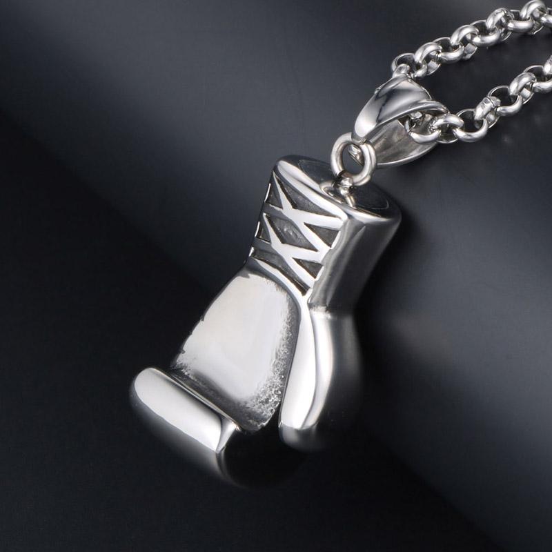 Stainless Steel Boxing Gloves Men's Pendant Personality Domineering Fist Pendant Necklace