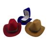 Vintage Western Cowboy Hat Ring Box Personalized Creative Ring Box Jewelry Storage Boxes  Couple