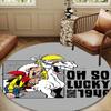 Cowboy Horseback Luke Round mat, Anti-slip Circle Carpet Chair rug For livingroom,Bedroom, doormat home decor Gift Christmas Gifts
