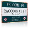 Ретро Металлическая Вывеска Resident Evil Welcome To Raccoon City Umbrella для Декора Дома Железный Материал Металлический Декоративный Стиль