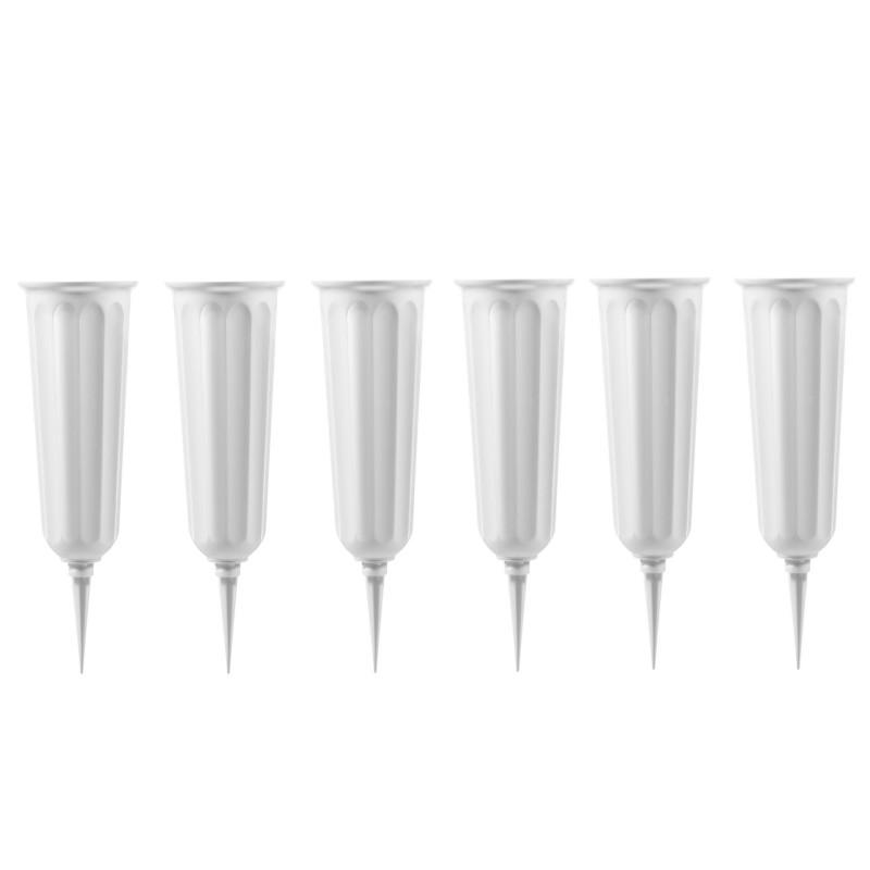 Вазы для кладбища с шипами Пластиковый держатель для цветов Искусственные вазы для живых цветов Мемориальное украшение для кладбища Коническая ваза в земле