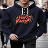 Мужское весенне-осеннее худи на пуговицах с длинным рукавом Daft Punk