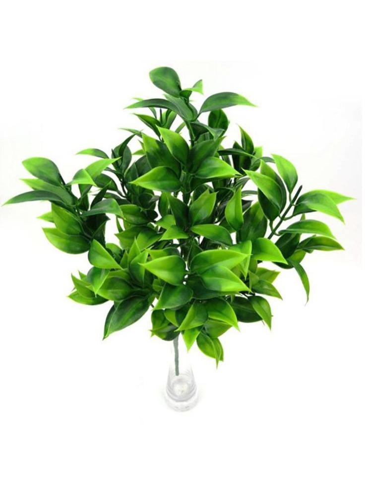 1 шт. зеленые искусственные растения для садовых кустов искусственная трава эвкалипт оранжевые листья искусственное растение для украшения дома и магазина