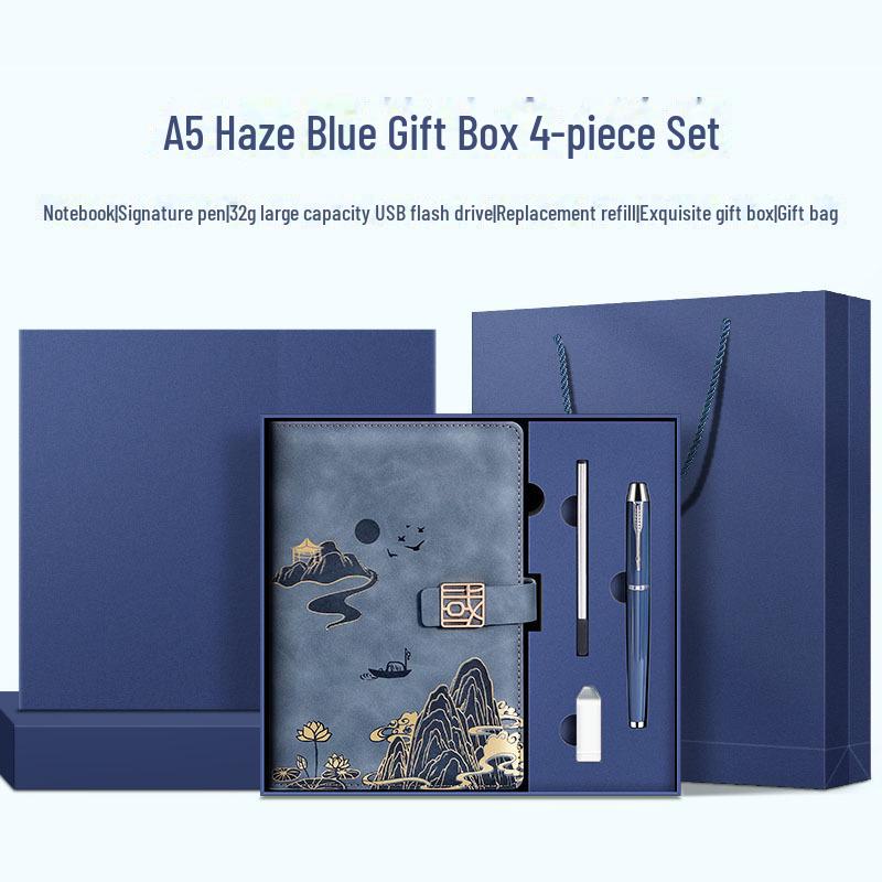 Подарочный набор из блокнотов формата А5 «Культура и творчество» — сувенир в китайском стиле с индивидуальным логотипом