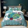 Комплект пододеяльников «Земля» размера King Polyester Blue Globe Print Compass Camera Airplane Passport Pattern Cover для подростка