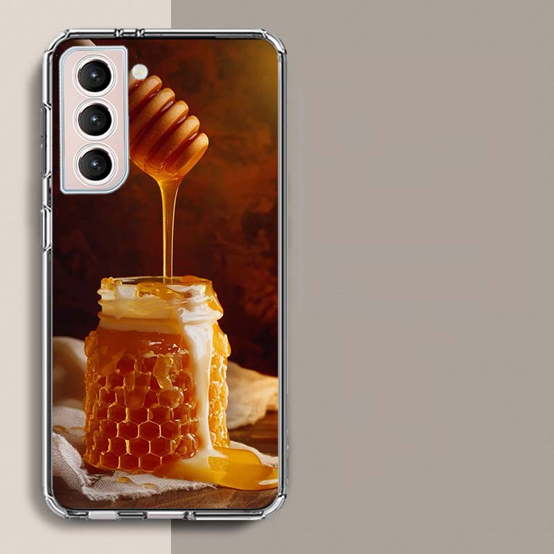 Golden Honey Dripping From Honeycomb Phone Case For Samsung A16 A26 A36 A56 A17 A15 A25 A35 A55 A14 A24 A34 A54 A04S A05S Galaxy