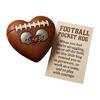Карманный сувенир Yousheng Love Football Pocket Hug с позитивной карточкой, символизирующей эмоциональную поддержку, в форме сердца, как у бейсбольного мяча, коллекционный подарок для игроков и болельщиков.