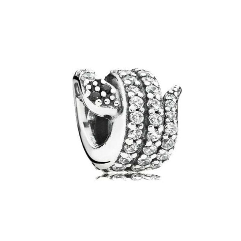 New Sparkling Bird Snake Pear Charm Bead For Girl Fit Original Fashion Bracelet Diy Jewelry Gift For Women
