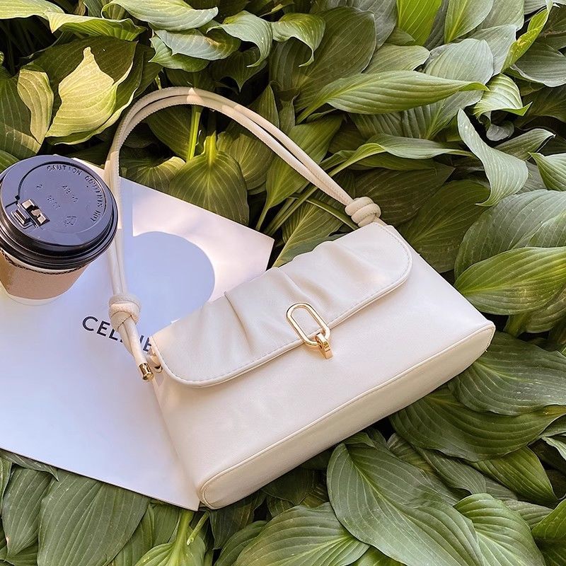 Niche White Bag Women's 2025 New Model Is Popular This Year, Versatile High-end Shoulder Bag, Underarm Messenger Bag