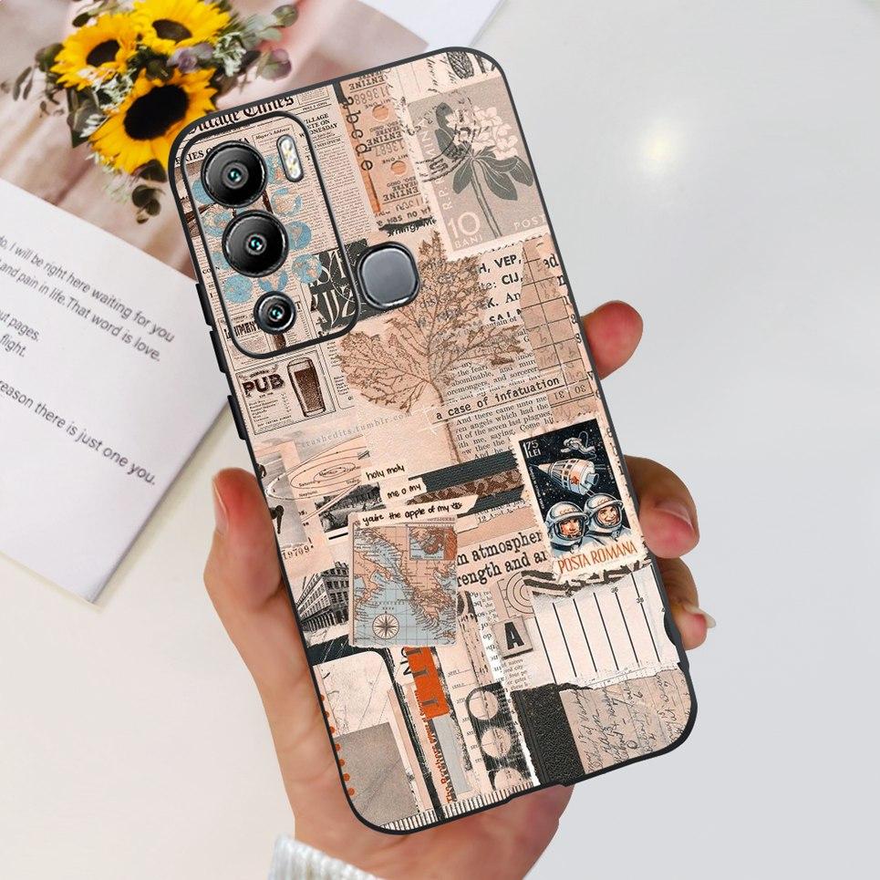For Infinix Hot 12i Case Hot 12 12Play Cute Fashion Soft Silicone Back Cover For Infinix Hot12 Hot 12 Play NFC Phone Bumper Etui