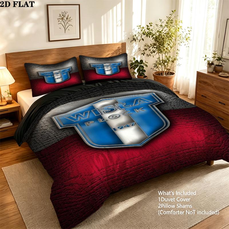 Wisa Pock Pattern Bedding uilt Set uilt Cover Pillowcase Home Decoration Birthday Gift (1 * duvet cover + 2 * pillowcase without core)