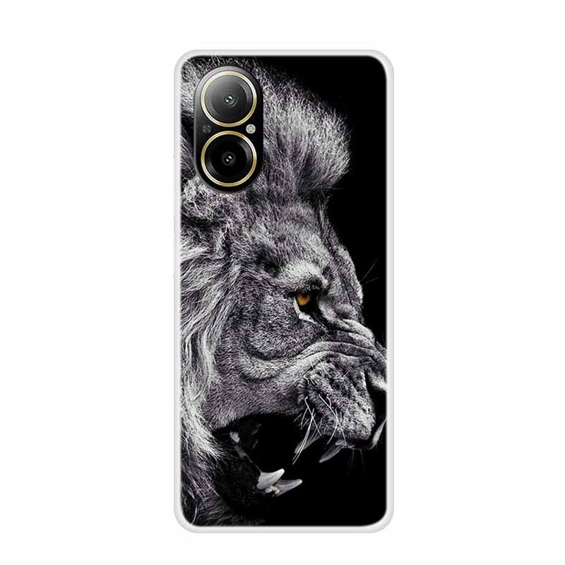 Мягкий чехол для Realme C67 с рисунком животных, роскошная силиконовая крышка для телефона Realme C 67, защитный прозрачный корпус, прозрачные чехлы