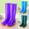 Высокие нескользящие бархатно-хлопковые дождевые туфли дождевые сапоги водонепроницаемая обувь резиновые сапоги ведра галоши водные сапоги женские взрослые кухонные теплые зимой