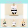Adorable Plush Panda Keychain Soft Stuffed Animal Doll Cute Bag Charm For Girls