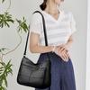 Women's Crossbody Bag Multi-Layer Bag Soft Leather Middle-Aged Mother Shoulder Bag