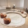 Cream Style Carpets for Living Room Light Luxury Bedroom Decor Carpet Fluffy Soft Irregular Shape Rug Home Thick Plush Floor Mat