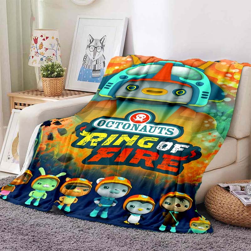 Various styles of Octonauts cartoon cute pattern blankets, 3D printed high-definition sofa blankets, suitable for adults and chi