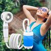 Кемпинговый душ-насос Перезаряжаемый портативный душ-насос Портативная душевая лейка-распылитель для пеших походов, мойки автомобиля, чистки домашних животных