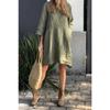 Women's Plus Size Dresses Cute Solid Colours Loose Casual Pocket Dress