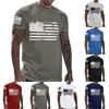 Mens Independence Day T-Shirts USA Flag Graphic T-Shirts Short Sleeve American Patriotic Vintage T Shirt