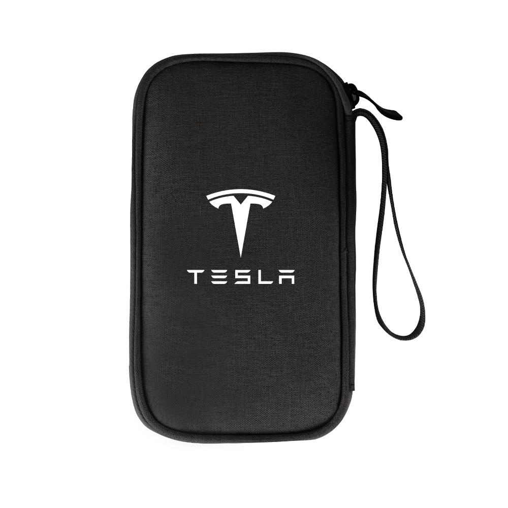WDYEA1 Car Portable Multifunction Storage Bag Key Organizer Case For Tesla Model 3 Model S X Coil Model Y Roadster SpaceX Cybertruck