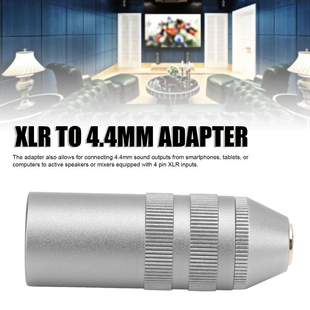 Portable XLR to 4.4mm Adapter Plug and Play Audio Adapter Microphone