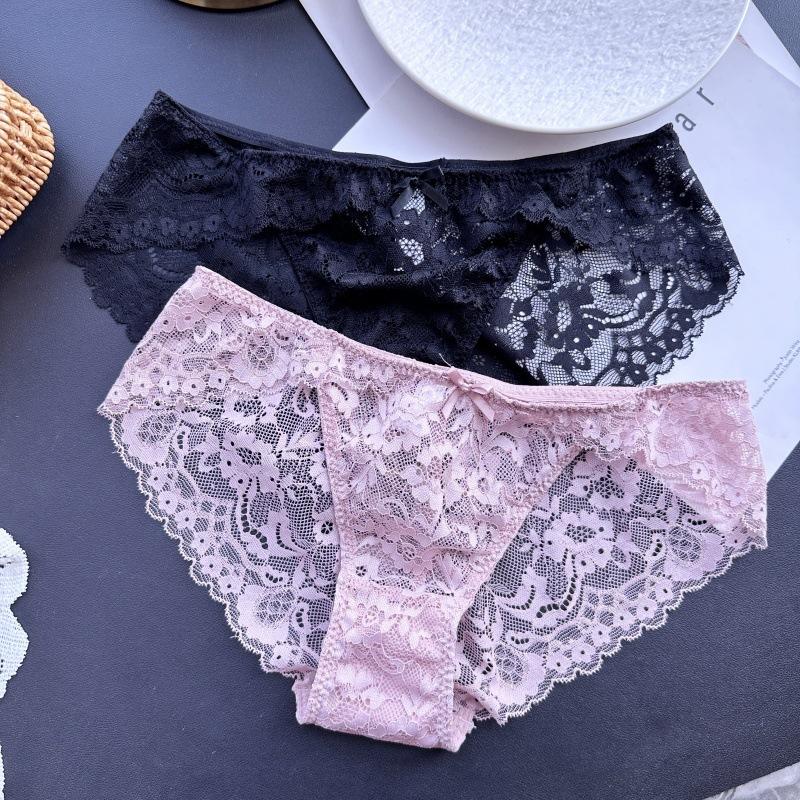 Ladies Spring and Summer Sexy Lace High Split Low Waist Underwear