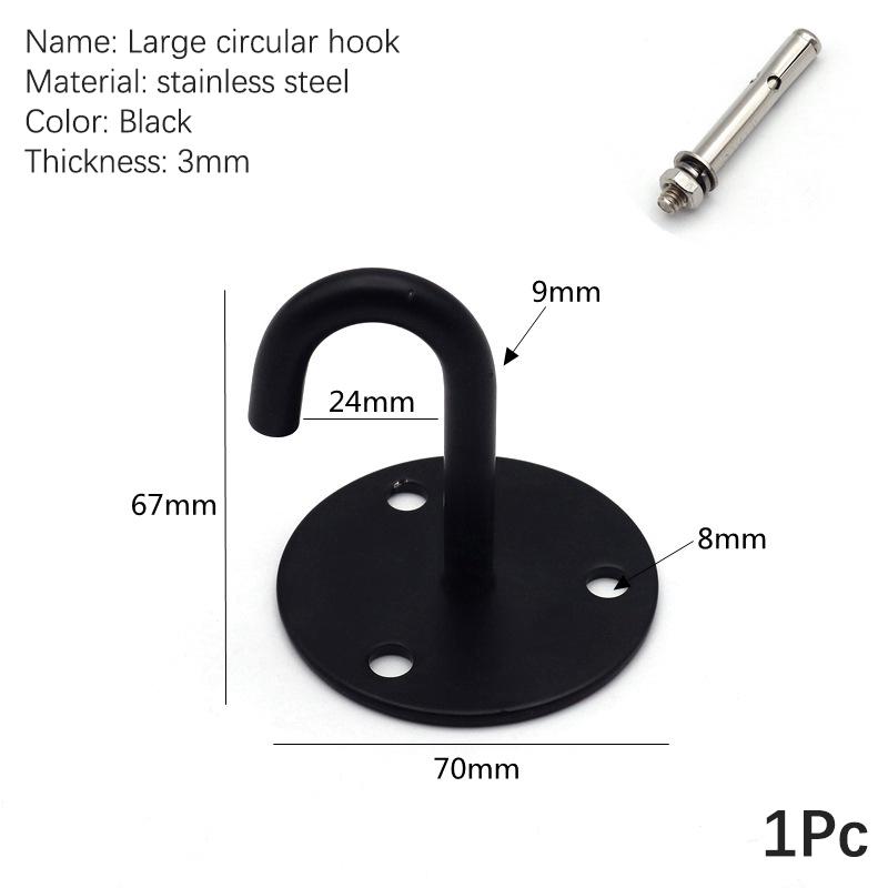 4 шт. Черный нержавеющая сталь верхний крючок настенный мешок потолочный вентилятор лампа крышный вентилятор U-образные крючки