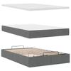 Enjoy restful nights with this Ottoman bed with mattress and LEDs in dark gray 120 x 200 cm fabric