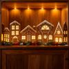 DIY Foldable Christmas Gingerbread House Cardboard Kit with LED Light Make A Gingerbread House Craft Kit for Home Cabinet Christmas Party Decoration