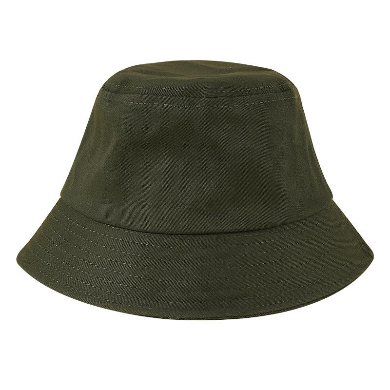 Custom Adult Cotton Bucket Hat Sublimated and Embroidered Wide Brim Round Hat for Summer Outdoor Use Solid Casual Style