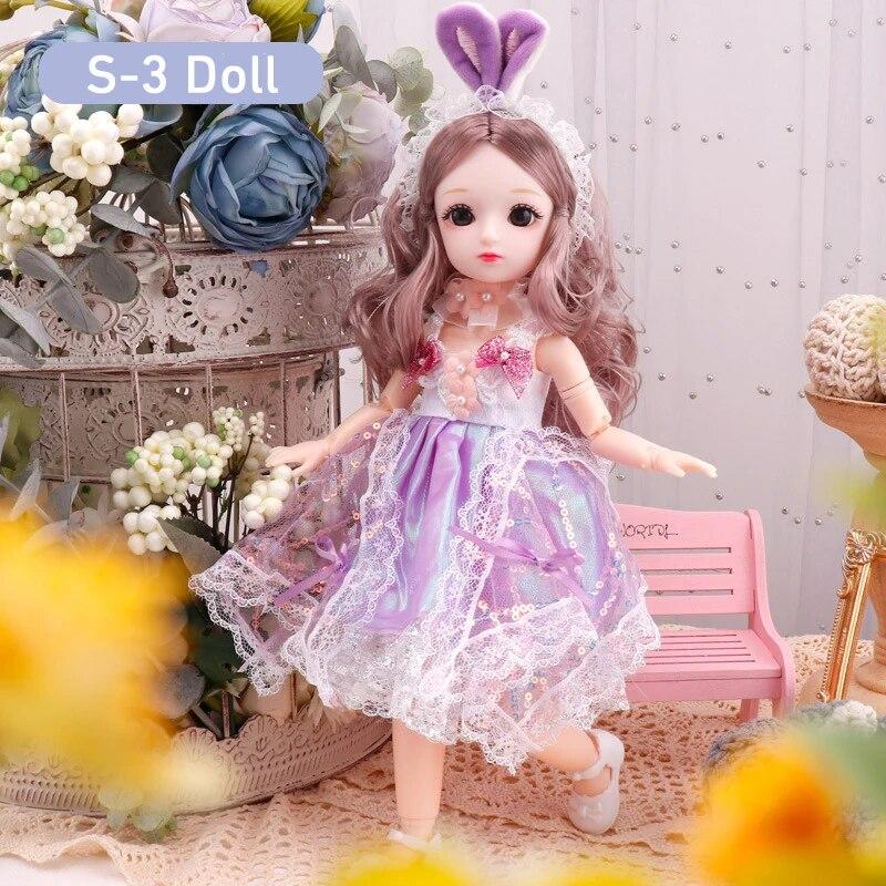 Кукла BJD для девочек, 30 см, аниме-кукла, 23 шарнира, подвижное тело с юбкой, шляпа, головной убор, игрушка «сделай сам»