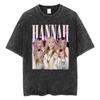 Miley Cyrus Hannah Montana Logo T Shirt Men Women Summer Casual Vintage Washed T Shirts Unisex Fashion Aesthetic Hip Hop T-shirt