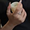 Xiaomi 925 Sterling Silver Rings For Women Geometric Fine Jewelry Finger Adjustable Geometric Ball Ring For Party Birthday Gift