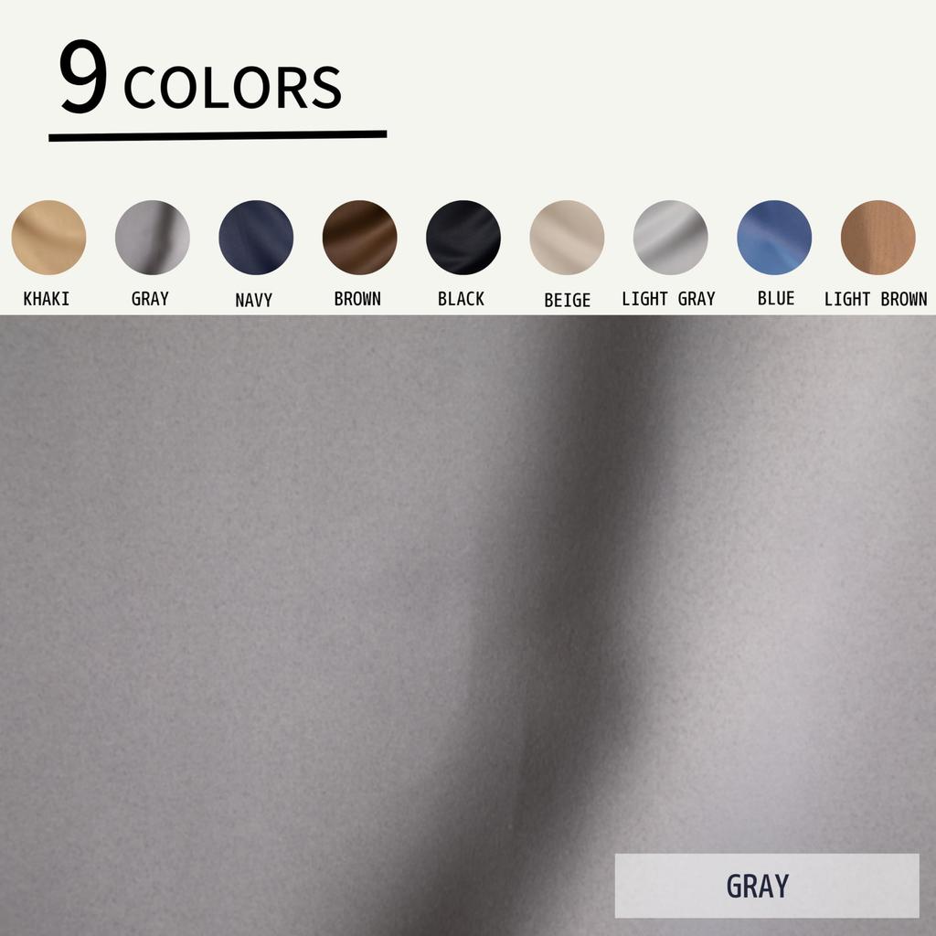 Curtain Laboratory Сатин Однотонный Плотный 100см Шириной x 190см Комплект из 2 штук Регулируемые Крючки в Комплекте "Первоклассное Светозатемнение Двусторонний Серый" Длинный,