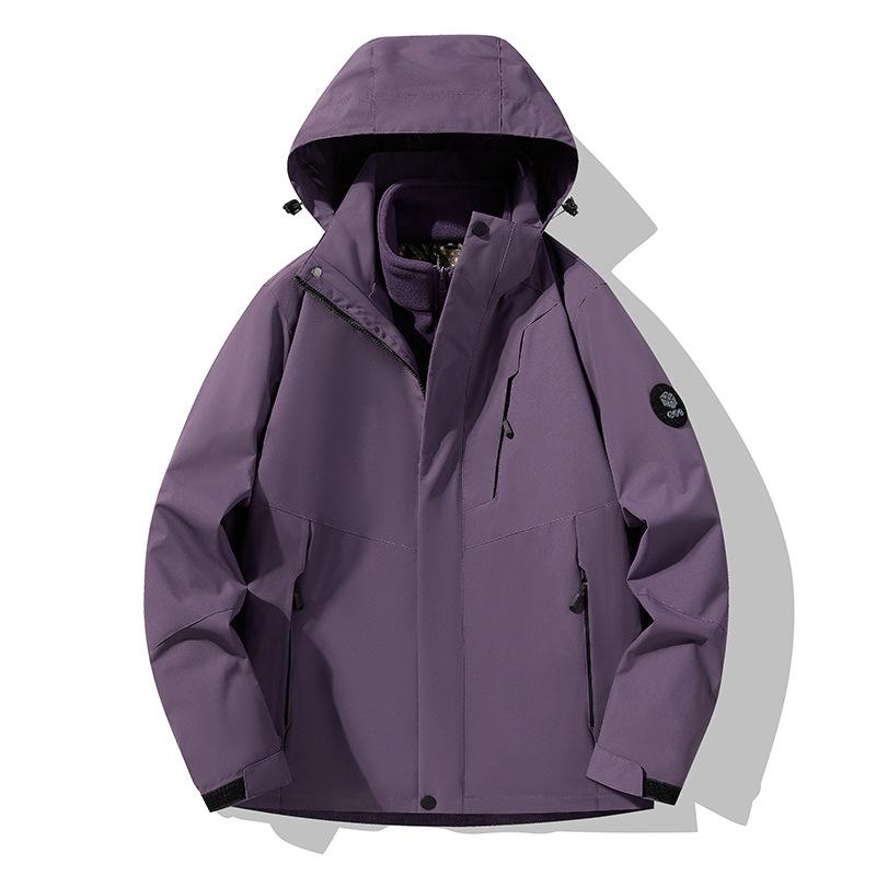 Новая уличная одежда «три в одном» Штурмовик для мужчин Осень и Зима Ветрозащитная Водонепроницаемая Одежда для альпинизма Пара Флисовая теплая Двойка