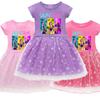 Children's Sweet Kpop Witch Hunt Dress, Summer Girl Princess Dress