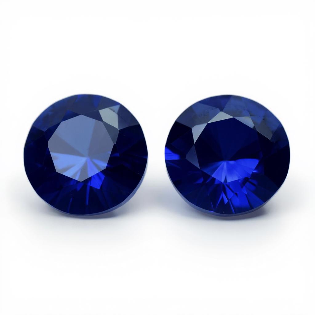 Natural Blue Sapphire Loose Gemstone 18 ct Faceted Ceylon Round Cut September Birthday Birthstone