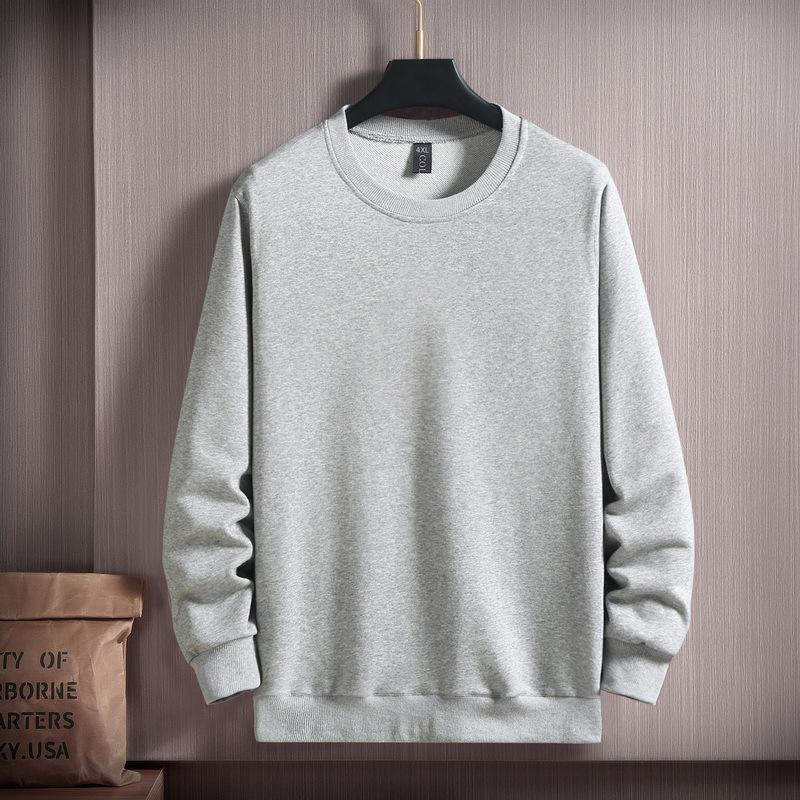 Сплошной цвет свитшот с круглым вырезом без капюшона, мужская футболка больших размеров, футболка Fat Guy, простой повседневный размер 4XL-10XL