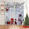 Christmas Tree Curtains for Home Decor, 2 Panel, Luxury, Living Room, Bedroom, Balcony, Kitchen Decor, Happy New Year