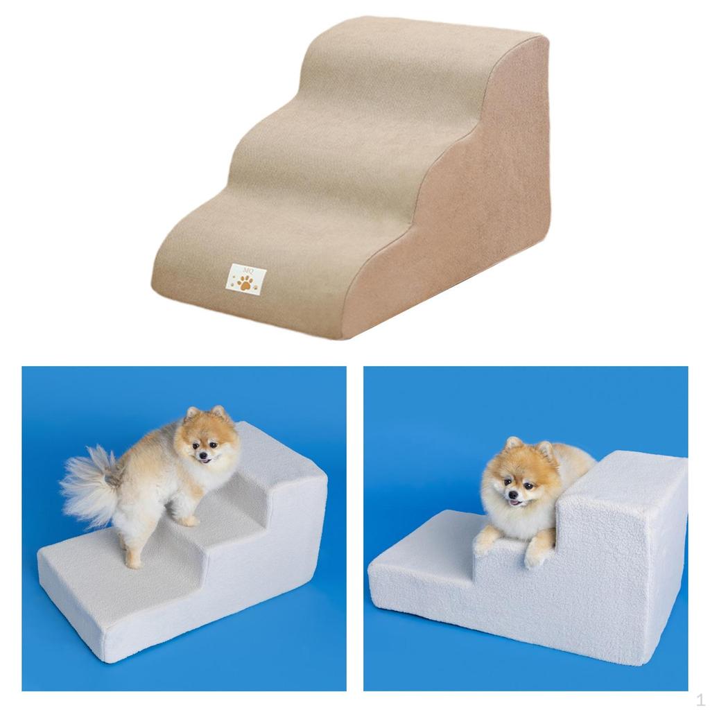 Лестница для собак, наклон 35 градусов, ступеньки для домашних животных, для внутреннего использования, портативная, с мягким нескользящим дном, легкая, моющаяся