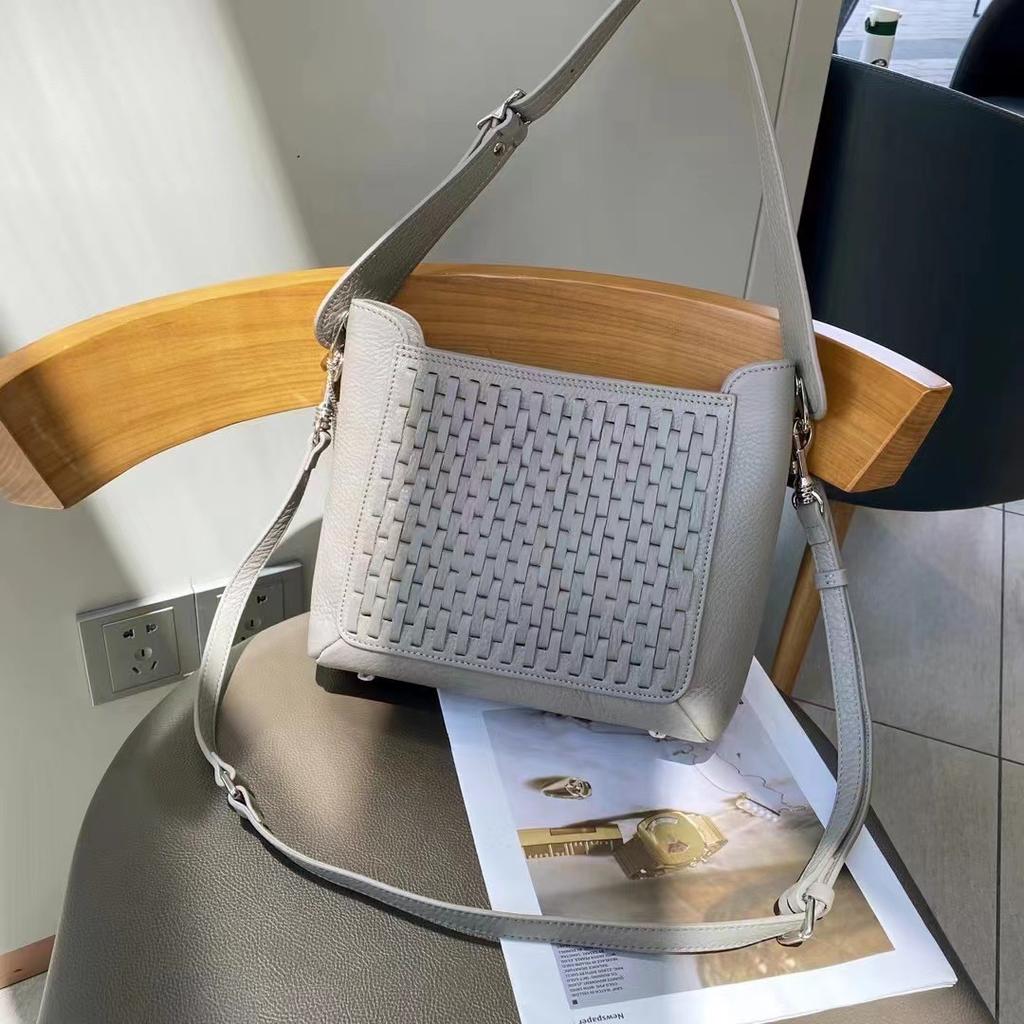 Cross Border Новая большая вместительная сумка из воловьей кожи, модная и универсальная, одно плечо, диагональная сумка через плечо, женская сумка из натуральной кожи