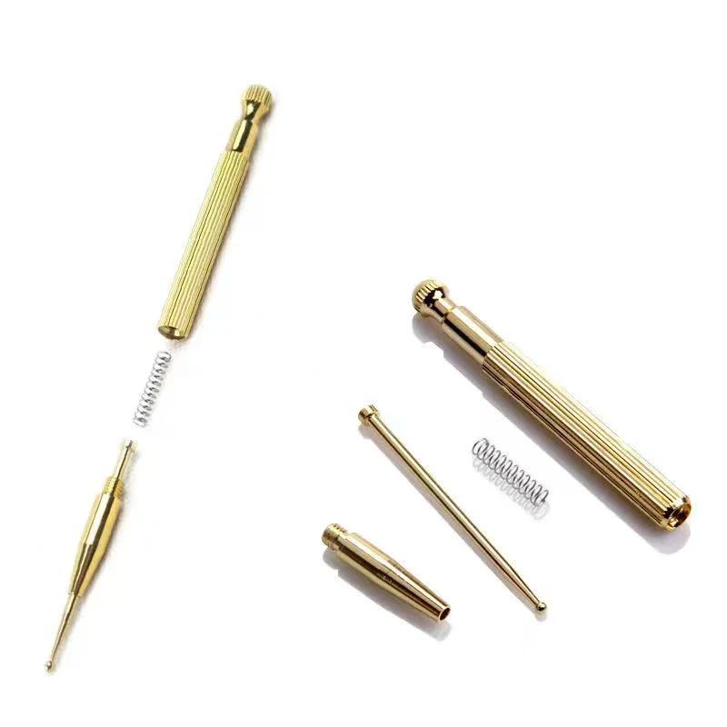 Ручка для акупрессуры из чистой меди, эластичная палочка для массажа акупунктурных точек уха, улучшает зрение, массажер акупунктурных точек, расслабляет тело