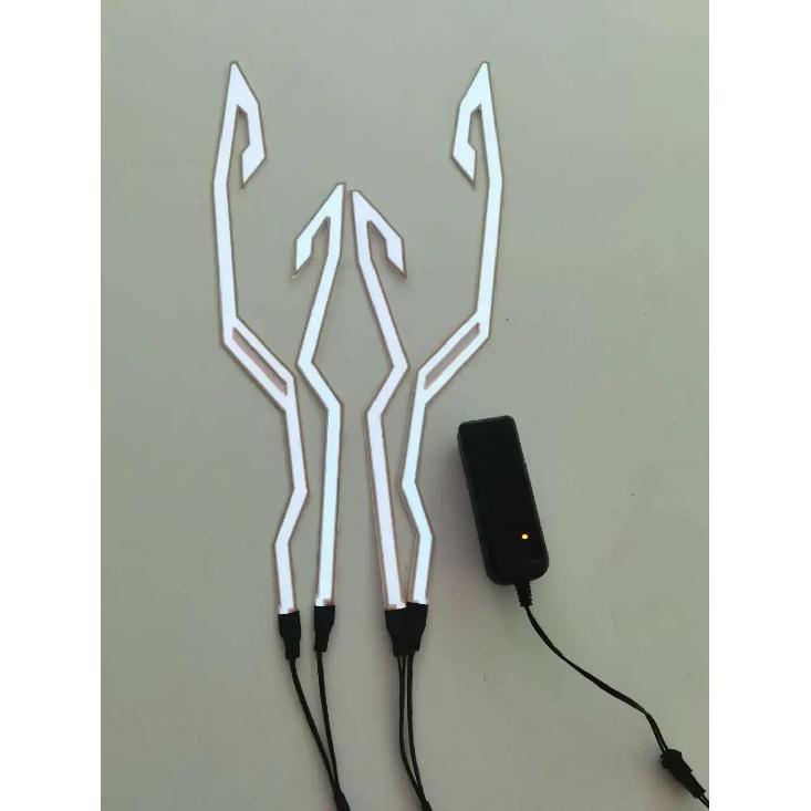 Новый фонарь для шлема мотоцикла 4 в 1 EL Light 3 Mode Led фонарь для шлема ночной езды сигнальная полоса для шлема комплект аксессуаров для украшения