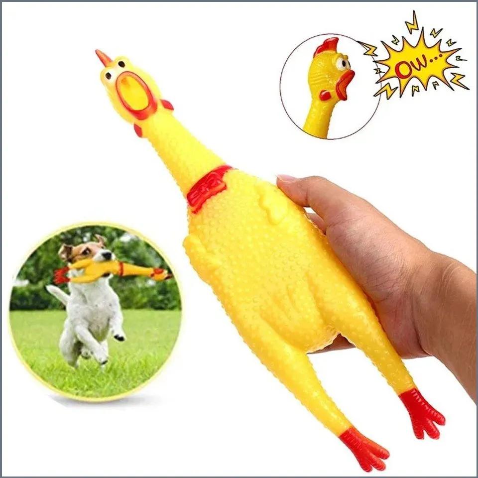 Игрушки для собак, -стойкие, Пищащие куриные игрушки для щенков