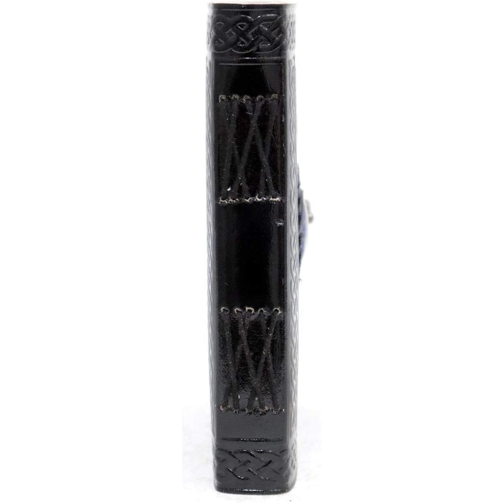 Винтажный кожаный блокнот ручной работы с шипами Moon Blue Lapiz Gemstone