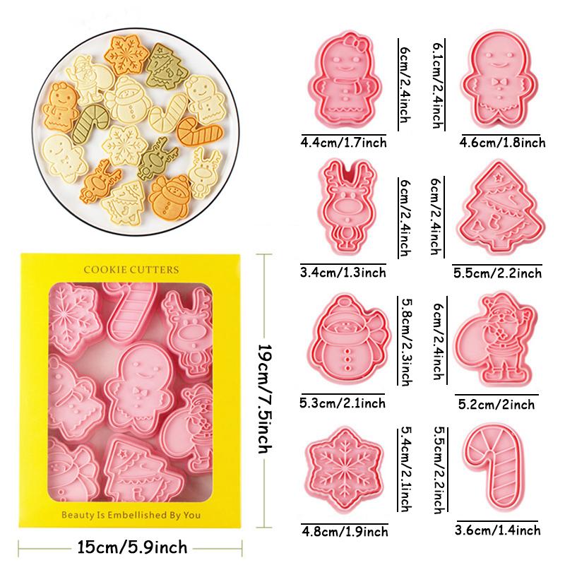 Веселый рождественский набор Санта-Клауса Подарочный мешок для печенья Рождественская домашняя вечеринка Форма для печенья Рождество Новый год DIY Украшения Наклейки