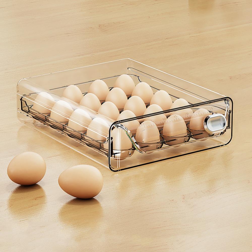 Transparent Egg Storage Box Double Layer Egg Container Egg Preservation Box Refrigerator