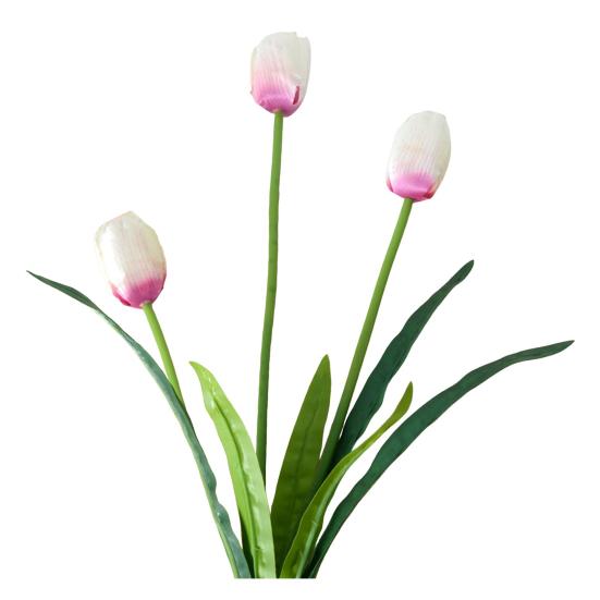 Искусственные Цветы 3-главный Шелковый Букет Тюльпанов с Гибким Железным Стеблем Искусственная Цветочная Композиция Свадебные Украшения Реквизит для Фотосъемки