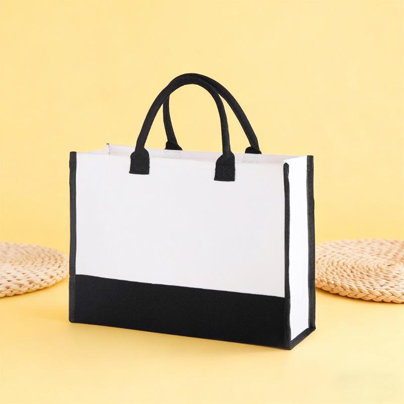 Персональная 3D-сумка-кроссбоди-тоут высокого класса для предприятия с лентой – Холщовая сумка-тоут с полноцветной печатью для университета